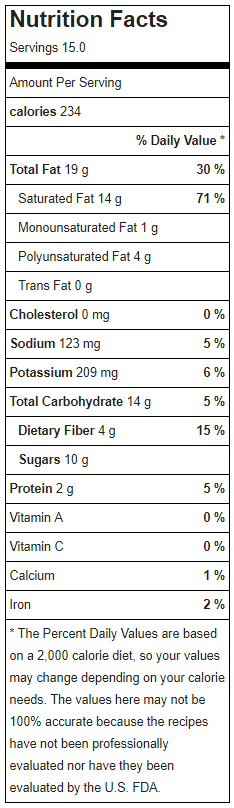 Raw Vegan Samoa Cookies Nutrition Facts